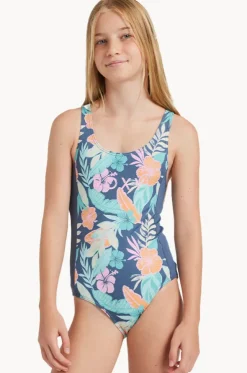 Girls Tropical Active One Piece