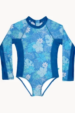 Girls Tropicana Long Sleeve Sunsuit
