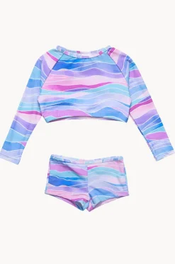 Girls Water Hues Crop Suntop Set