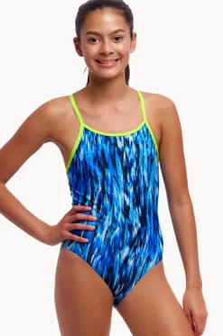 Girls Wing Streak Diamond Back One Piece