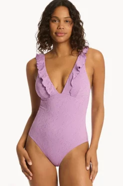Interlace Frill One Piece