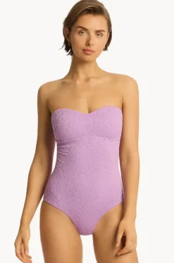 Interlace Seamless Bandeau One Piece
