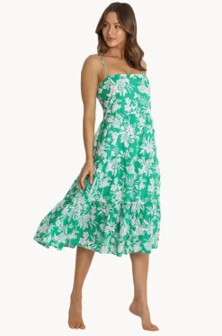 Island Girl Shoe String Midi Dress