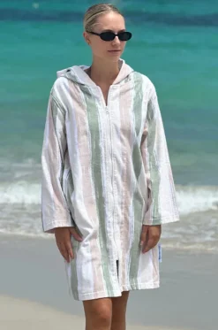 Island Sand Hooded Towelling Robe M/L