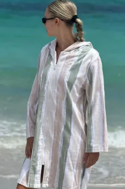 Island Sand Hooded Towelling Robe L/XL