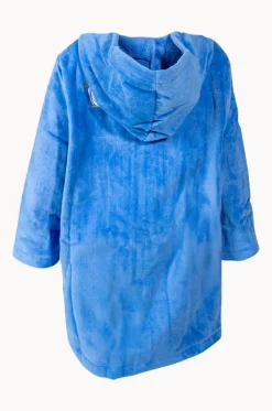 Kids Blue Riptide Hooded Towel Robe 3-5Y