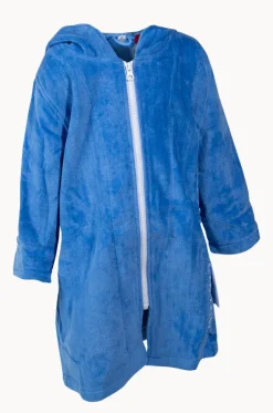 Kids Blue Riptide Hooded Towel Robe 7-11Y