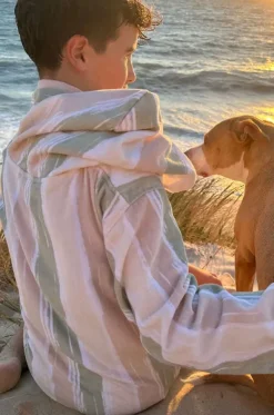 Kids Island Sand Hooded Towelling Robe 7-11Y