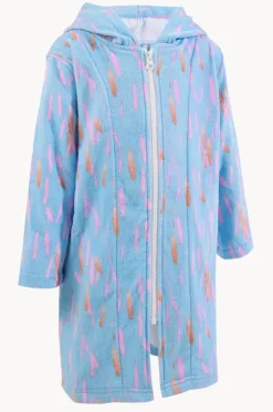 Kids Pastel Breeze Hood Towel Robe 5-7Y