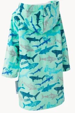 Kids Sharky Hooded Towelling Robe 5-7Y