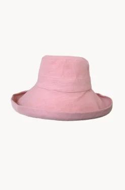 Linen Wide Brim Bucket Hat