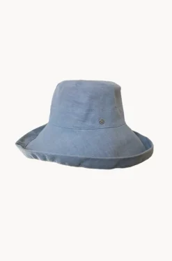 Linen Wide Brim Bucket Hat