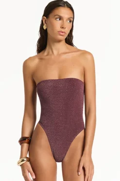 Lurex Fane Bandeau One Piece