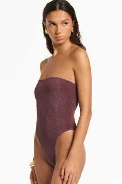 Lurex Fane Bandeau One Piece