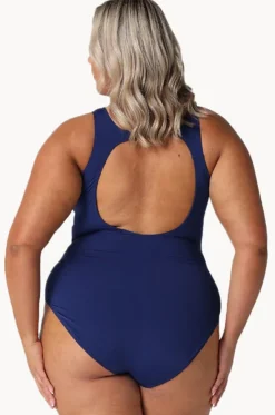 Luxe Sport Zip High Neck One Piece