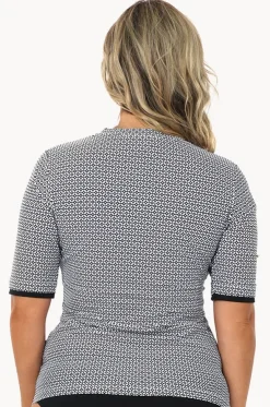 Mamiko Short Sleeve Zip Suntop