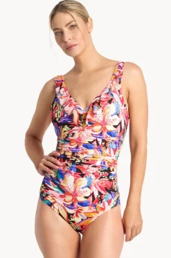 Mandalay DD/E Cup Mesh Frill One Piece
