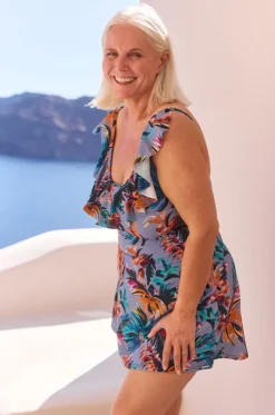 Mauritius Frill Swim Dress