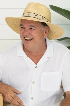 Mens Palm Band Panama Hat
