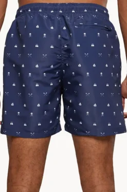Mens Skull And Yacht Swim Short
