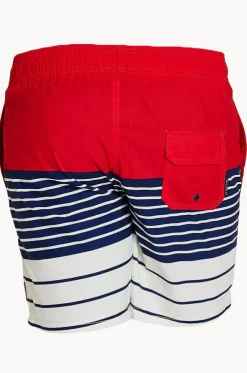 Mens Sorrento Panel Stripe Boardshort