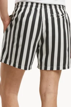 Mens Stripe Seersucker Swim Short