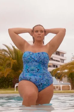 Mermaid Twist Front Bandeau One Piece