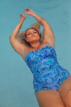 Mermaid Twist Front Bandeau One Piece