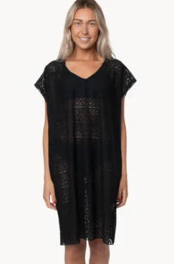 Mesh V Neck Kaftan