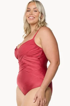 Metallic Criss Cross One Piece