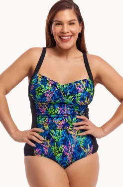 Midnight Meadow DD/E Cup Twist Front One Piece
