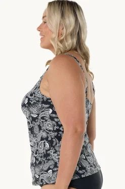 Mono Paisley Tank Tankini Separate