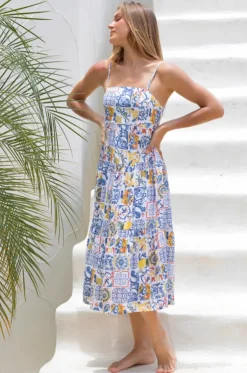 Moroccan Tiles Ellie Midi Dress