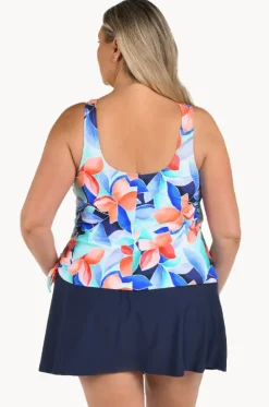 Mosaic Leaves Skirtini Swim Dress +