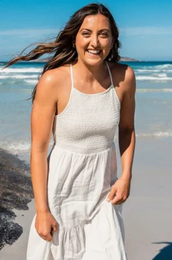 Pacific Dreams Embroidered Dress