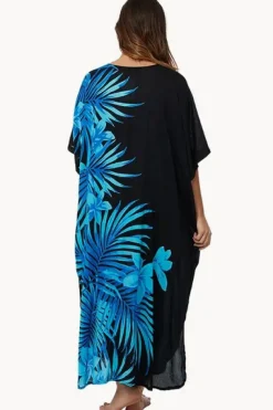Palm Frond Long Kaftan