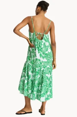 Palmera Resort Tiered Midi Sundress