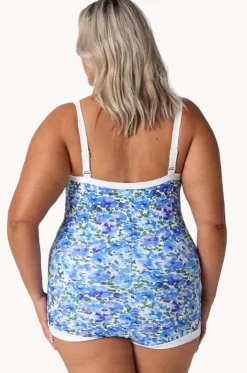 Pansy Tie Front Boyleg One Piece