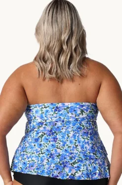 Pansy Tiered Bandeau Tankini Separate