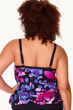 Paper Flowers Blouson Tankini Separate