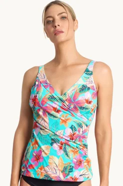 Phuket Gathered Surplice Tankini Separate