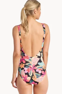Phuket Gathered Surplice One Piece