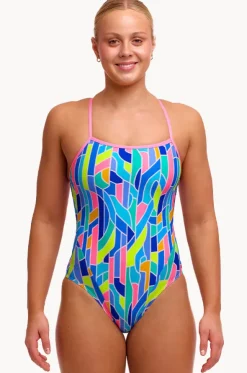 Pillared Single Strap One Piece