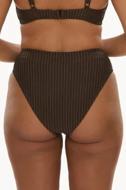 Pinstripe High Leg Brief