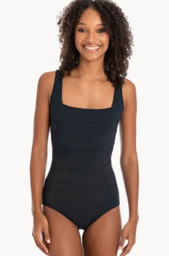 Plain Binded Square Neck One Piece