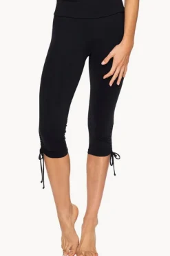 Plain Capri Tie Side Swim Pant
