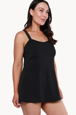 Plain Panelled Swim Dress +