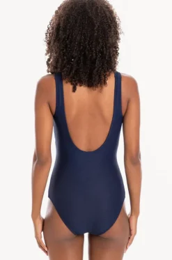 Plain Textured Round Neck One Piece