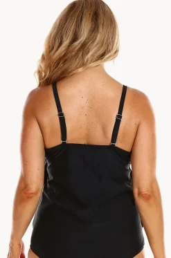 Plain Tiered Frill Tankini Separate