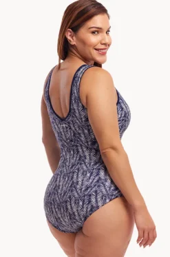 Pressure Palm DD/E Cup Zip Front One Piece